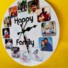 Wall clock with photos and message - Bubbly Decors