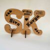 Wooden logo for couples - Bubbly Decors