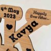 Wooden logo for couples - Bubbly Decors