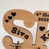 Wooden logo for couples - Bubbly Decors