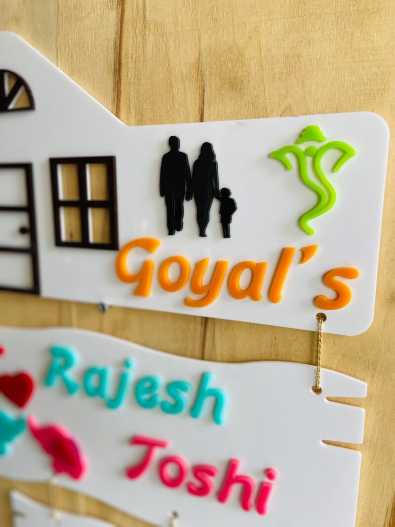Name Board Family Acrylic - Bubbly Decors