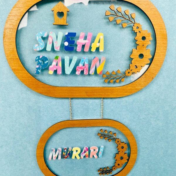Pattern letters name board - Bubbly Decors