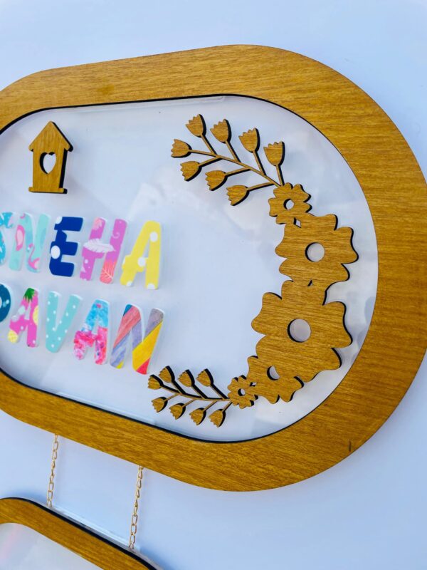 Pattern letters name board - Bubbly Decors