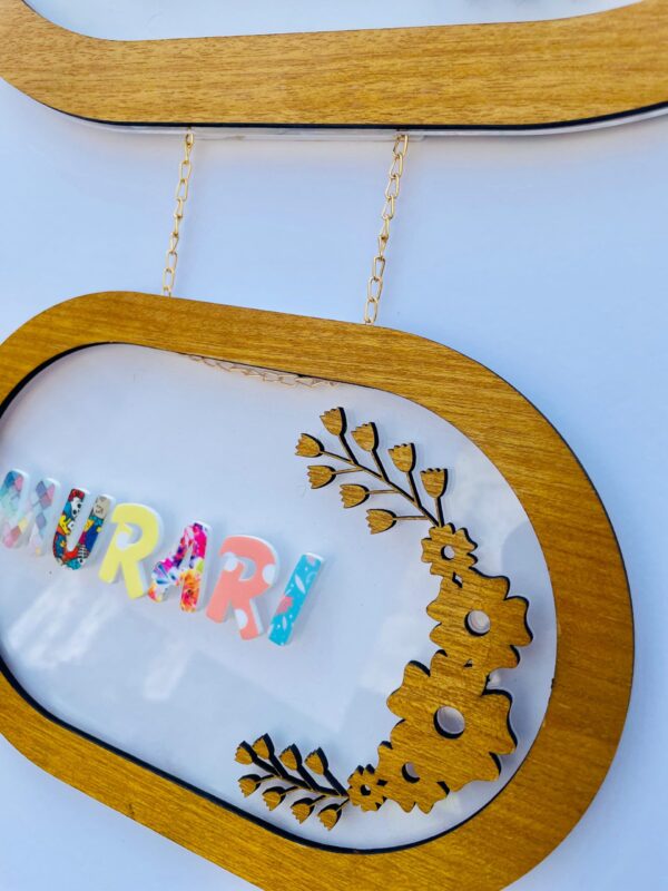 Pattern letters name board - Bubbly Decors