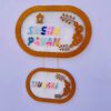 Pattern letters name board - Bubbly Decors
