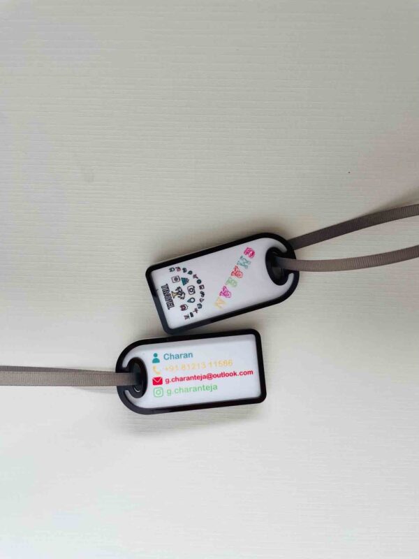 Luggage tag with details - Bubbly Decors