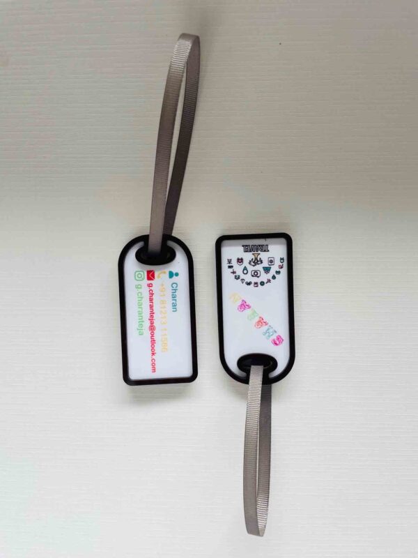 Luggage tag with details - Bubbly Decors