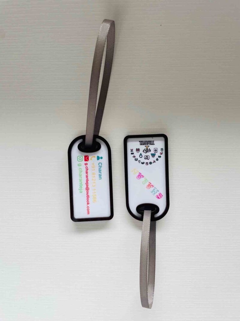 Luggage tag with details - Bubbly Decors