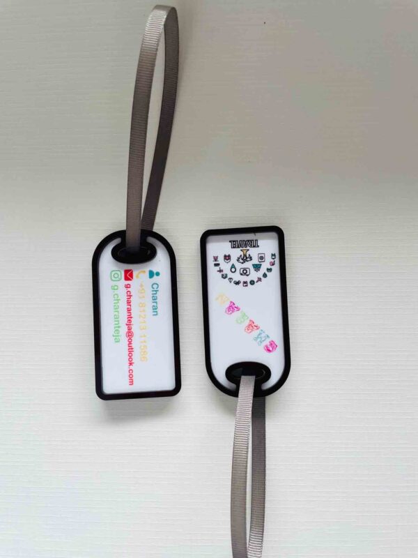 Luggage tag with details - Bubbly Decors
