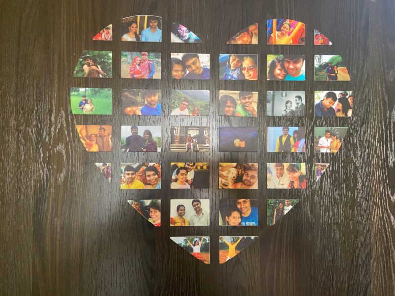 Heart collage wall stick-able - Bubbly Decors