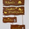 lord venkateswara themed name board - Bubbly Decors
