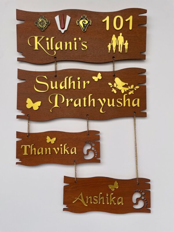 lord venkateswara themed name board - Bubbly Decors