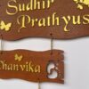 lord venkateswara themed name board - Bubbly Decors