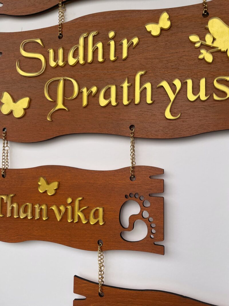 lord venkateswara themed name board - Bubbly Decors