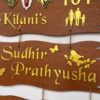 lord venkateswara themed name board - Bubbly Decors