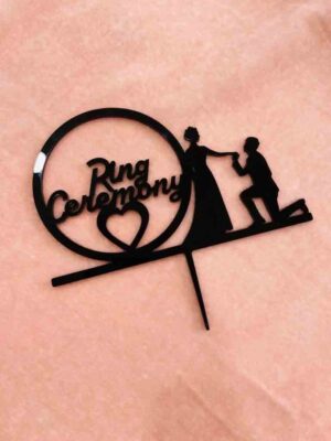 Cake topper ring ceremony - Bubbly Decors
