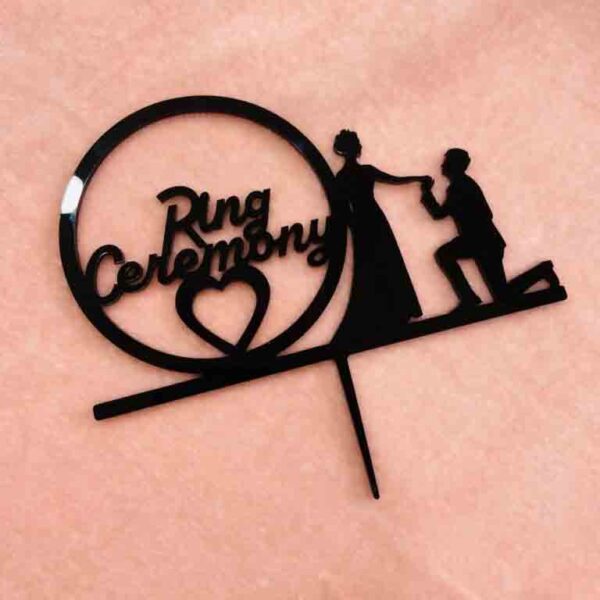 Cake topper ring ceremony - Bubbly Decors