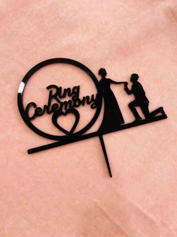 Cake topper ring ceremony - Bubbly Decors
