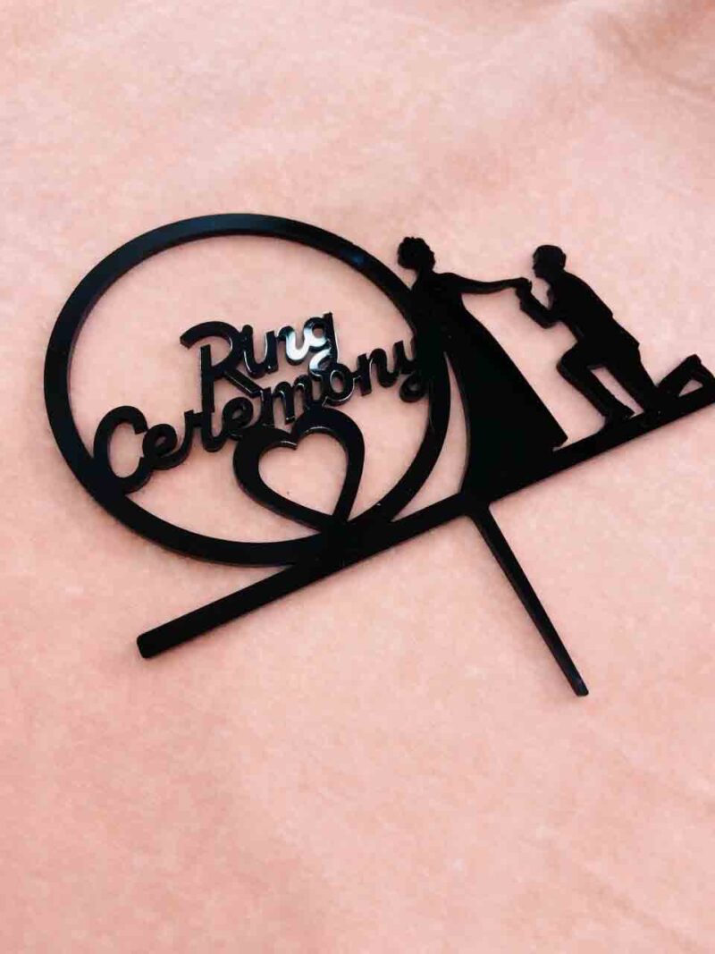 Cake topper ring ceremony - Bubbly Decors