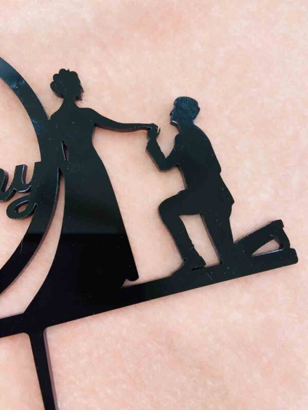 Cake topper ring ceremony - Bubbly Decors
