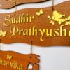 lord venkateswara themed name board - Bubbly Decors