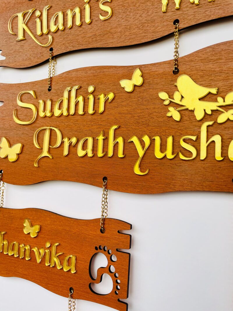 lord venkateswara themed name board - Bubbly Decors