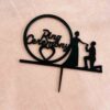 Cake topper ring ceremony - Bubbly Decors