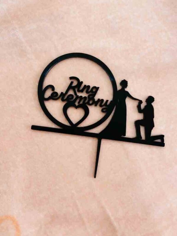 Cake topper ring ceremony - Bubbly Decors