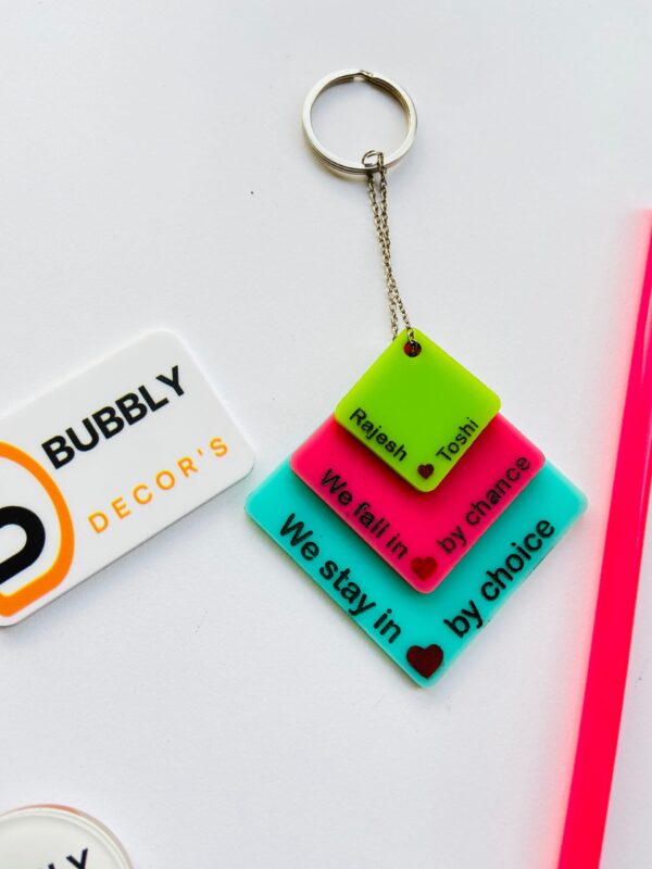 Keychain for couple - Bubbly Decors