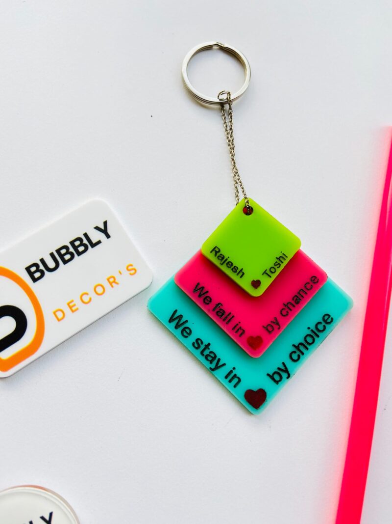 Keychain for couple - Bubbly Decors