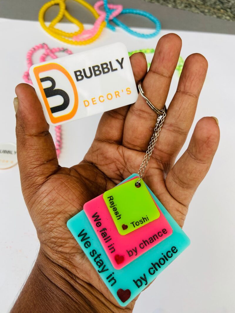 Keychain for couple - Bubbly Decors