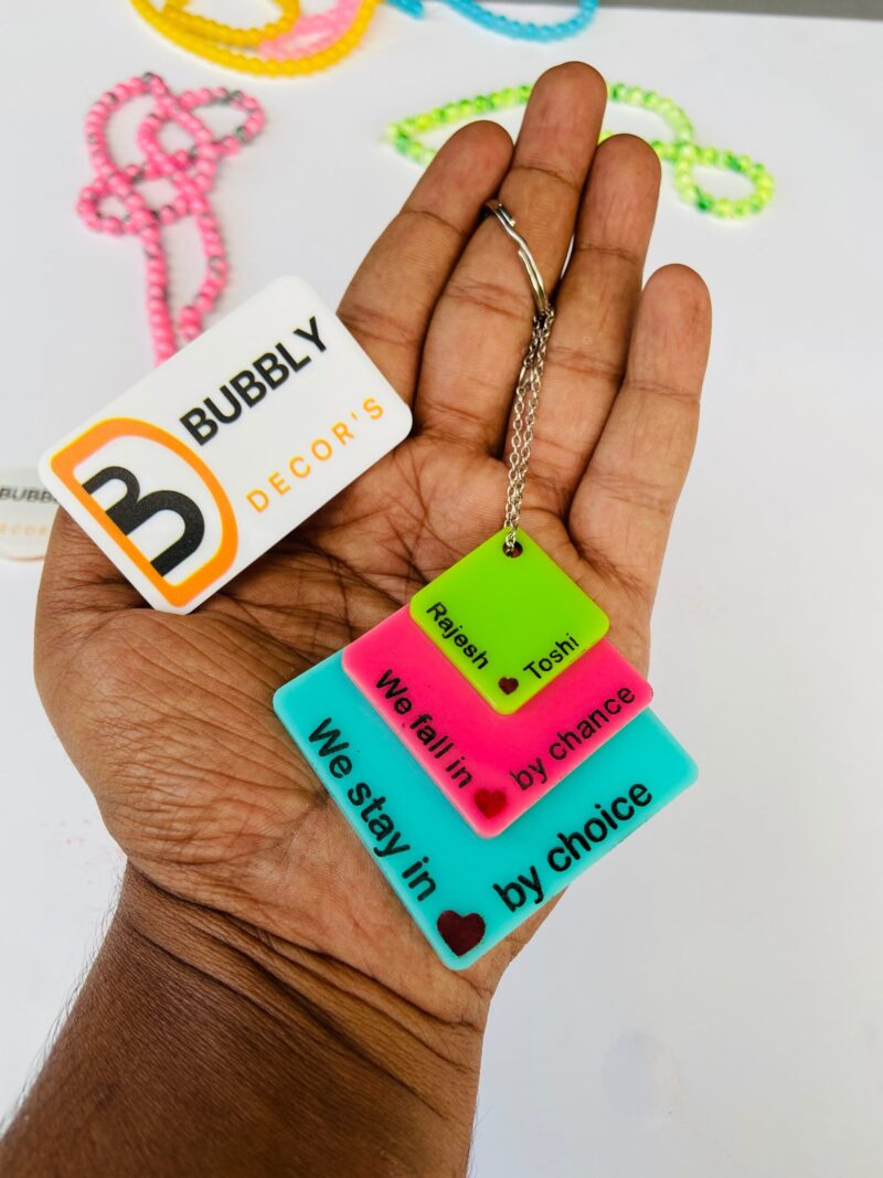 Keychain for couple - Bubbly Decors