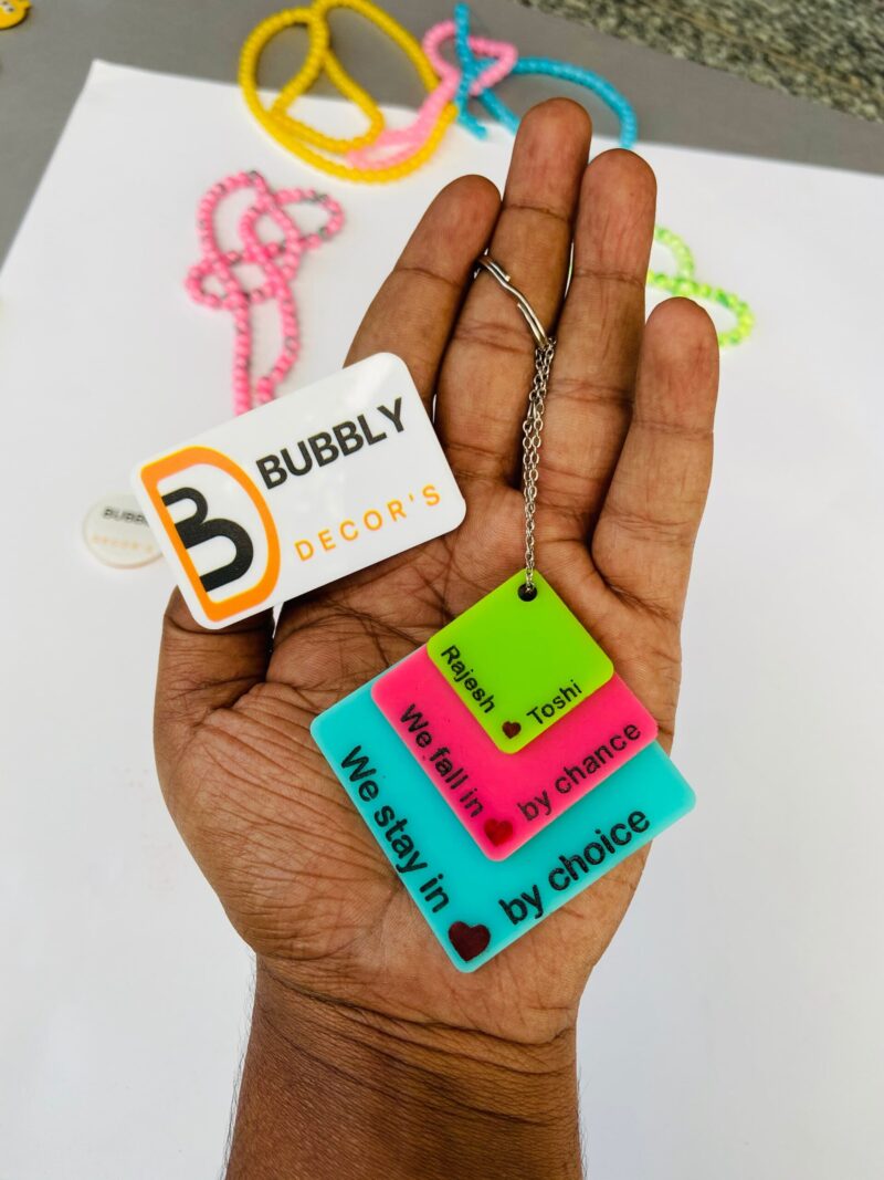 Keychain for couple - Bubbly Decors