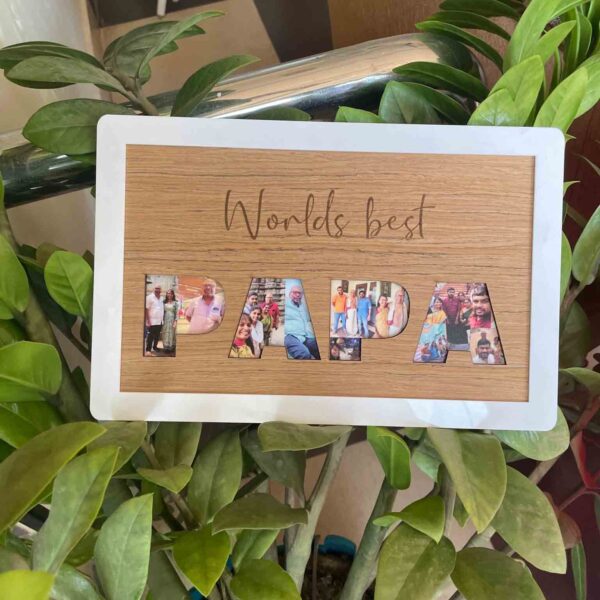 Wood photo clipping frame - Bubbly Decors