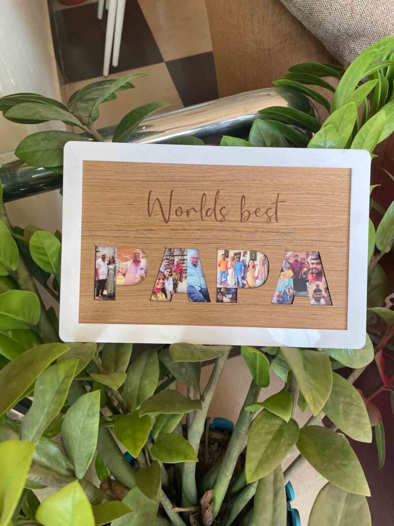 Wood photo clipping frame - Bubbly Decors