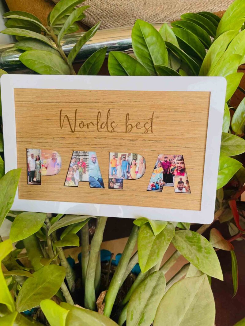Wood photo clipping frame - Bubbly Decors