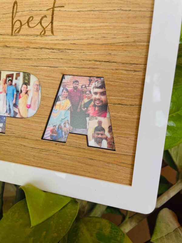 Wood photo clipping frame - Bubbly Decors