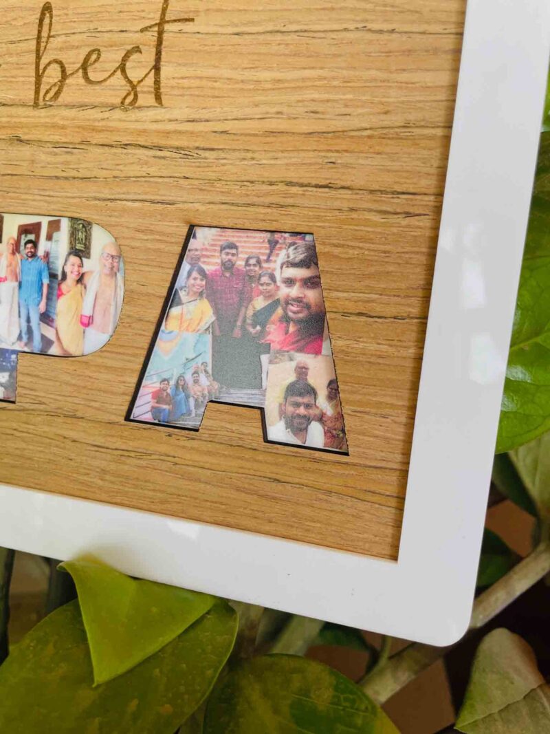 Wood photo clipping frame - Bubbly Decors