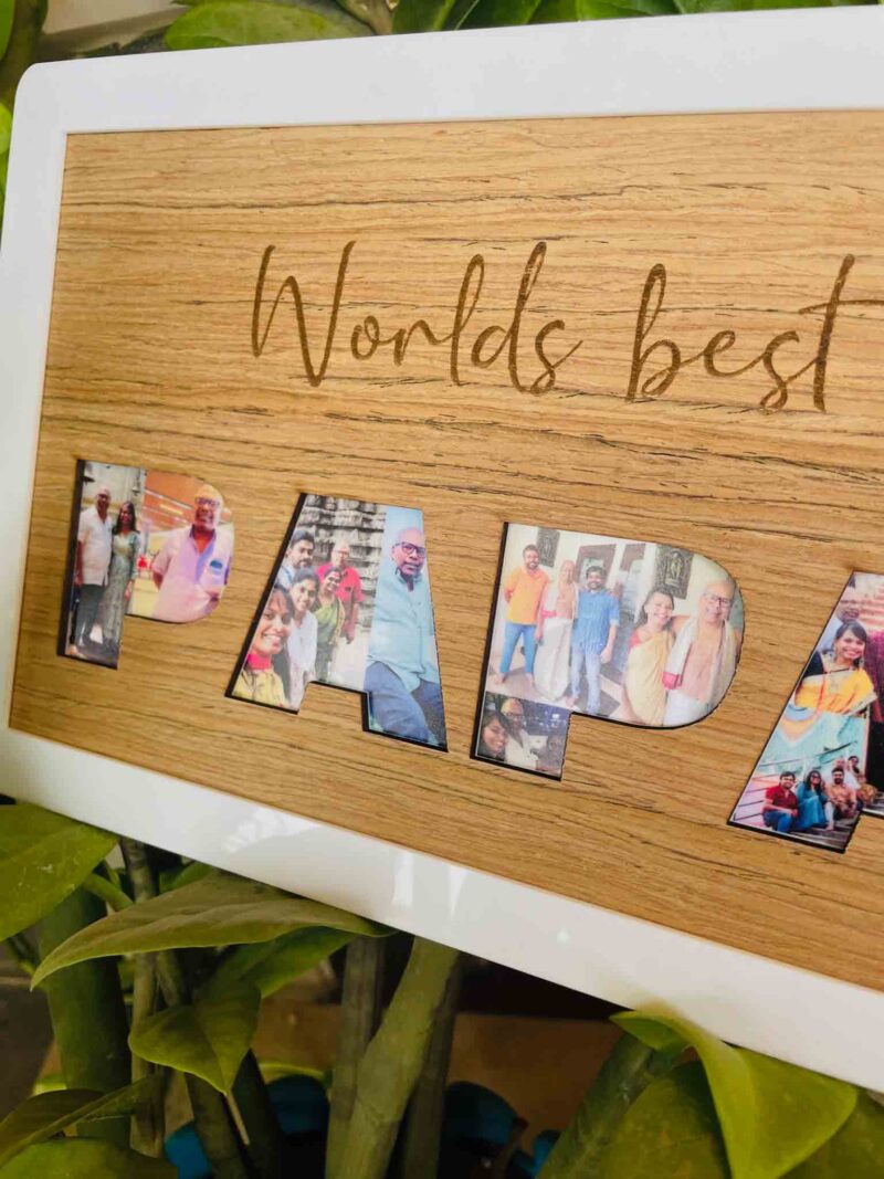 Wood photo clipping frame - Bubbly Decors