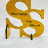 Wooden logo for couples - Bubbly Decors