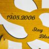 Wooden logo for couples - Bubbly Decors