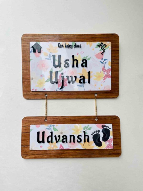 IMG_2816 Pattern name board couple and kid - Bubbly Decors