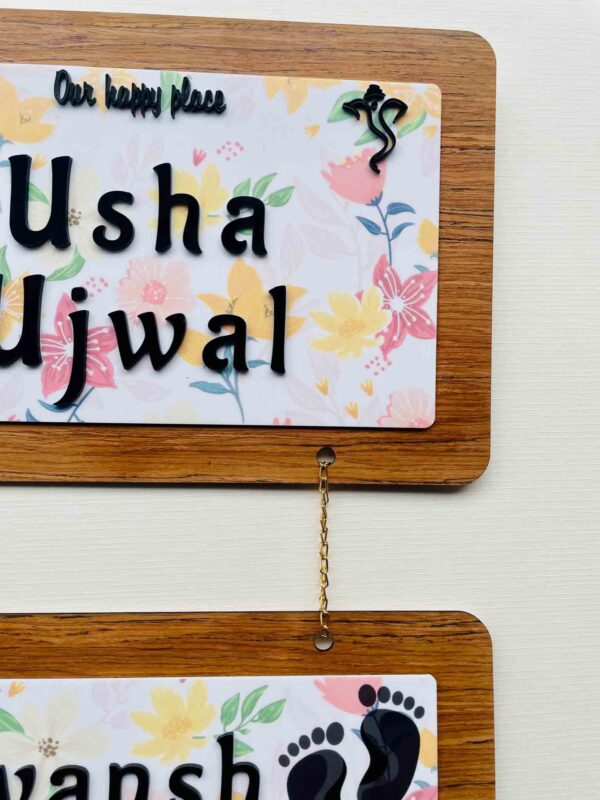 IMG_2822 Pattern name board couple and kid - Bubbly Decors