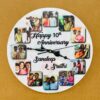 Wall clock with photos and message - Bubbly Decors