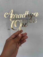 Turns one cake topper - Bubbly Decors