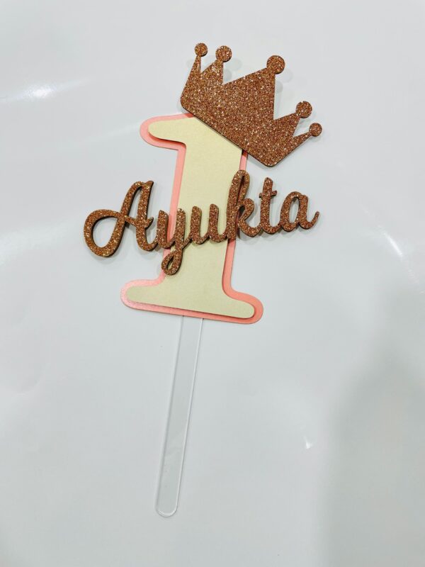 First birthday cake topper - Bubbly Decors