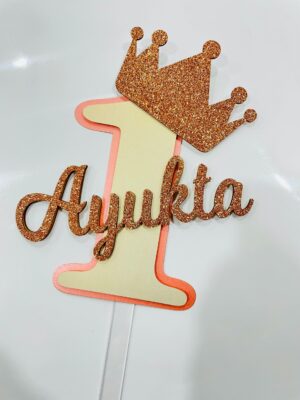 First birthday cake topper - Bubbly Decors