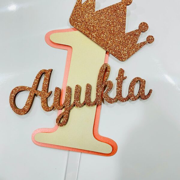 First birthday cake topper - Bubbly Decors