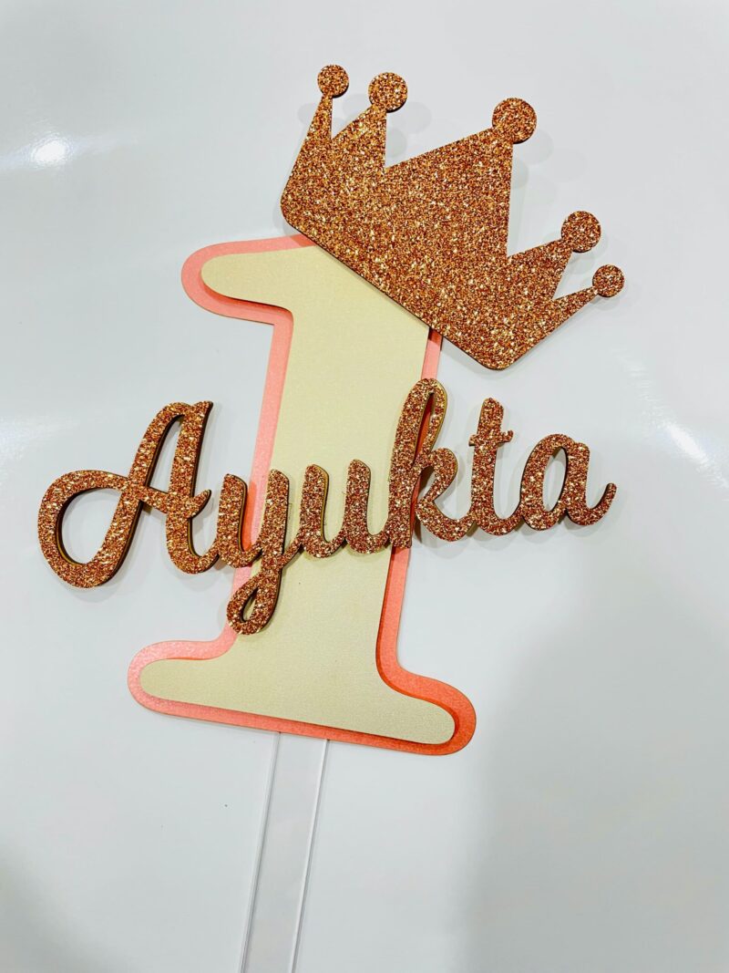 First birthday cake topper - Bubbly Decors