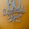 Diamond years cake topper - Bubbly Decors